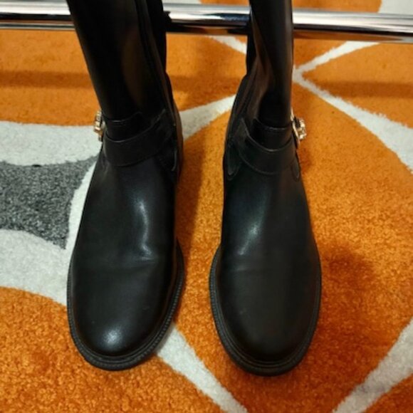 Coach Black Riding Boots 7.5W - Picture 3 of 4
